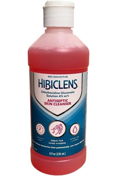Hibiclens منظف جلدي مضاد للميكروبات/مطهر، زجاجة سعة 8 أونصة سائلة لتنظيف الجل...