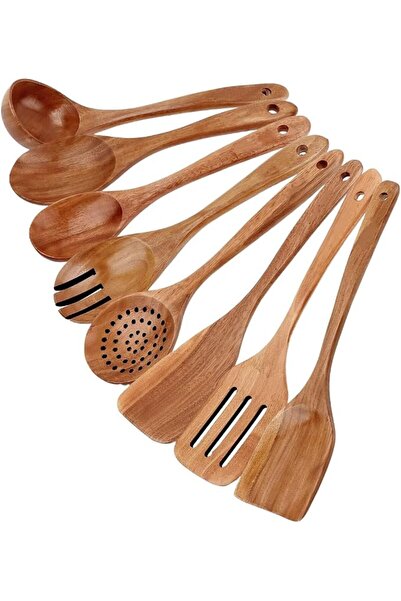Generic Premium Wooden Utensil Set for Kitchen Use, Non Stick Safe Cooking To...