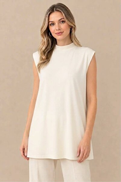 Puane Tunic Tesettür Clothing Undergarment Zero Sleeve Turtleneck