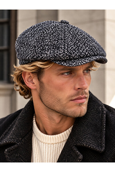 Rupen Kraft Lanolin fabric winter cap hat british style cap hat with elastic ...