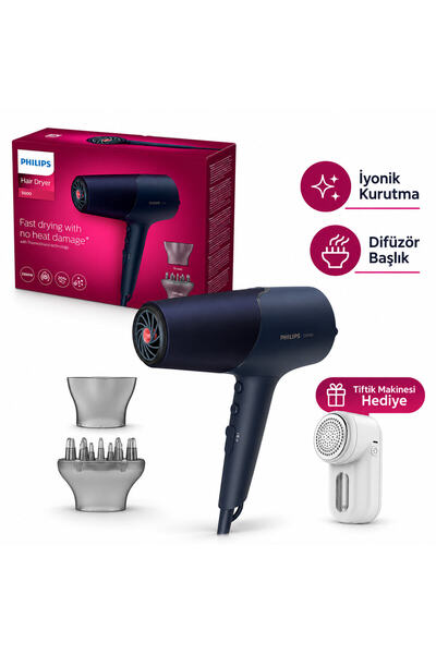 5000 Serisi Saç Kurutma Makinesi, 2300w, BHD510/00 Tiftik Makinesi hediye(Onerous)