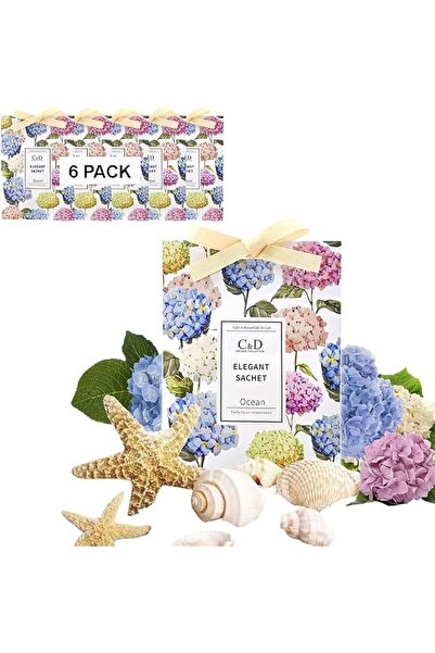 GENERAL اكياس معطر منزلي 6 روائح من تزويق، معطرات خزانة طويلة الامد للادراج، ...