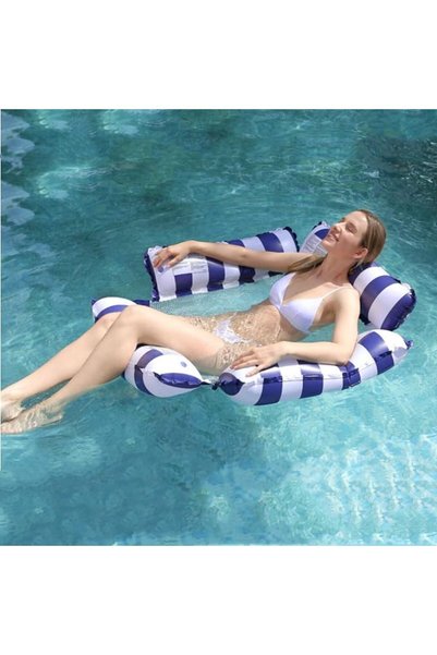 Andanna Inflatable Pool Floats for Adults 1/2 Pack Double 4 in 1 Multi-Purpos...