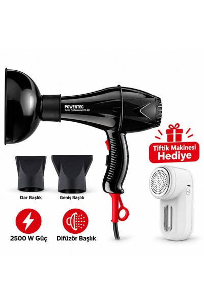 POWERTEC TR-901 Profesyonel 2500W Saç Kurutma & Fön Makinesi Tiftik Makinesi ...