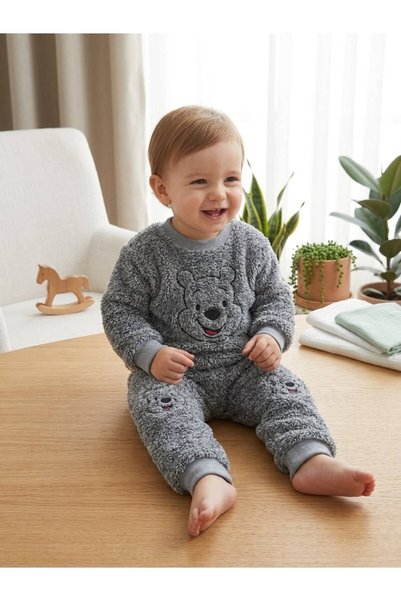 🐻💕 MİNİKLER İÇİN SEVİMLİ AYICIK DESENLİ PELUŞ TAKIM