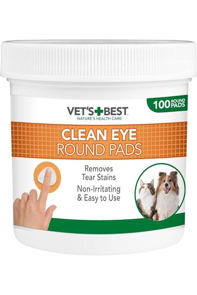 Vet's Best مناديل تنظيف عيون الكلاب والقطط بالصبار من فيتس بيست - 100 منديل