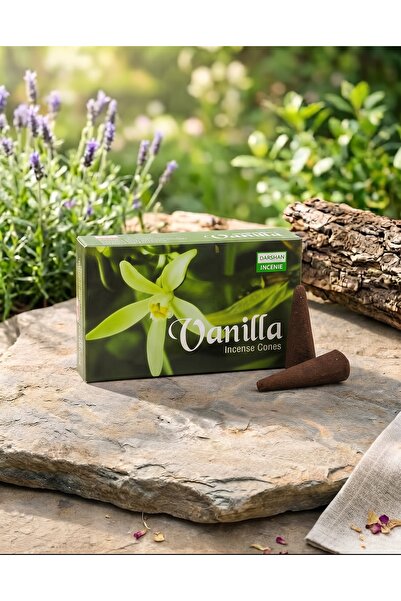Orijinal Vanilya Aromalı Konik Tütsü | Premium Kalite Rahatlatıcı Tütsü- Aromaterapi Koku Giderici 1 Paket (10 adet)