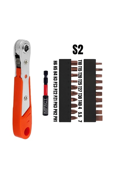 Choice PRO-RED S022 Right Angle Screwdriver Set T25, Mini Ratcheting 90 Degre...