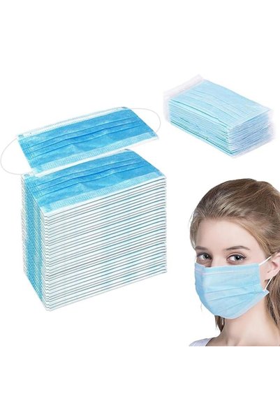 ToolHouse 50Pcs Disposable Face Masks Individually Wrapped, Breathable and Co...
