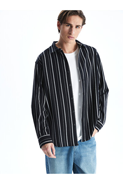 LC Waikiki Nevavm with a Difference Xside Black Striped Standard & Regular Me...