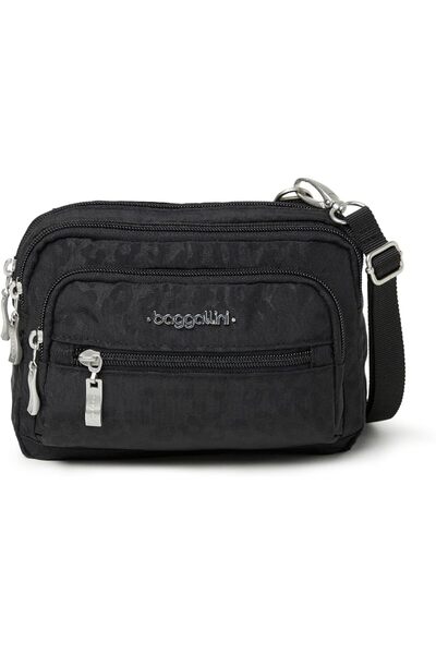Baggallini Women's Triple Zip Small Convertible Crossbody Fannypack Belt Bag-...