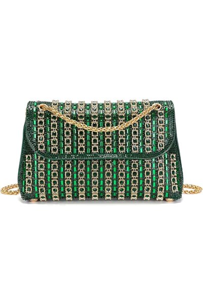 GENERAL Sweetovo Rhinestones Clutch Purses for Women Chain Shoulder Bags Spar...