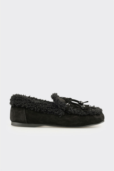 Elle Shoes Siyah Deri Kadın Günlük Ayakkabı