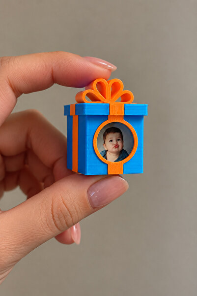 Kişiye Özel Fotoğraflı Pasta Süsü – Doğum Günü Pasta Mumu Mumluğu 4’lü Set Mavi Turuncu - Blippi Temasına Uyumlu