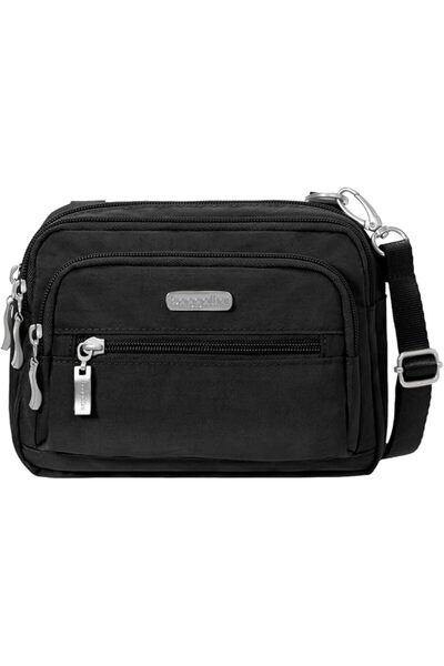 Baggallini Women's Triple Zip Small Convertible Crossbody Fannypack Belt Bag-...
