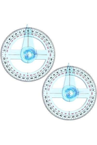 JOYZZZ Circle Protractor, 2PCS Multifunctional Geometric Protractor, 360 degr...