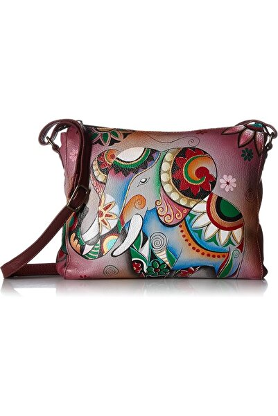 Anna by Anuschka BY ANUSCHKA HAND PAINTED LEATHER WOMEN'S SLIM MEDIUM CROSSBODY
