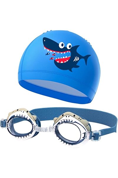 TERRIFI Kids Swimming Set with Swim Cap and Leak Proof Goggles for Boys and G...