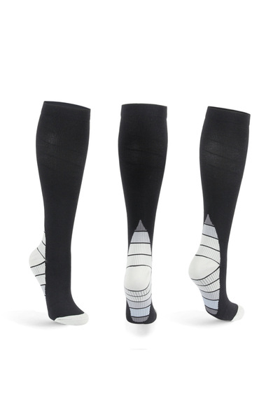 Morvena Picks Șosete de compresie albastru degrade L/XL, pachet de 3 - gambe,...