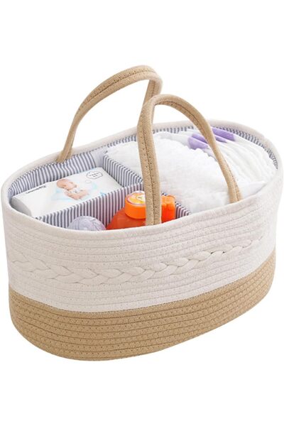 Generic Baby Nappy Caddy, Nappy Organiser, Stylish Nursery Bohemian Cotton Ro...