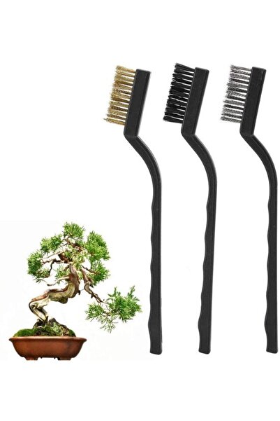 Morvena Picks Set de 3 perii pentru curățarea grădinii, perii din oțel cu mân...