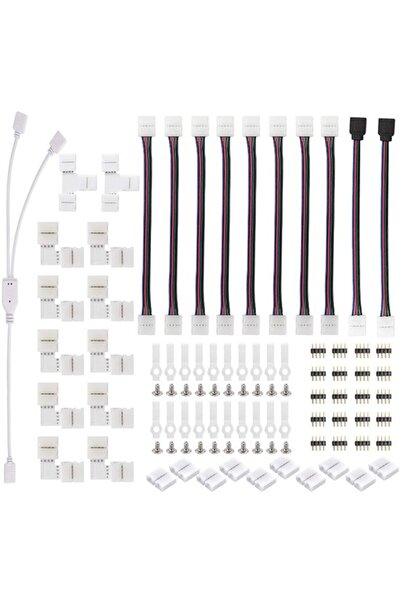 Morvena Picks Bandă LED 5050RGB, conector fără lipire, clemă pentru bandă și ...