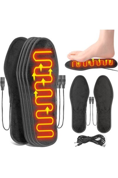 Morvena Picks Două perechi de branțuri încălzite cu USB, unisex, cu pluș scur...