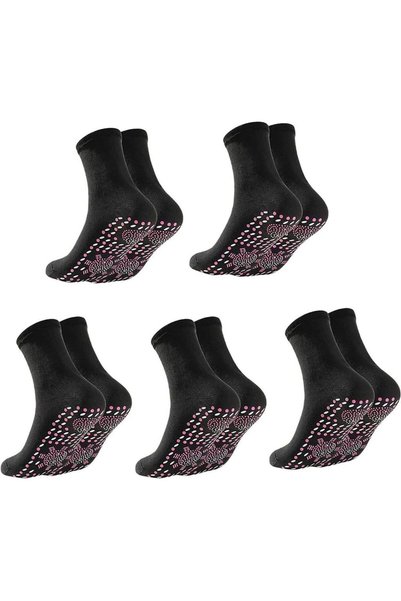 Morvena Picks Perechi de șosete unisex cu turmalină, cu autoîncălzire și tera...