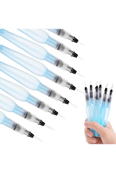 Generic 8 Pieces Watercolor Brush Pens, Refillable Water Brush Pens, With Ass...
