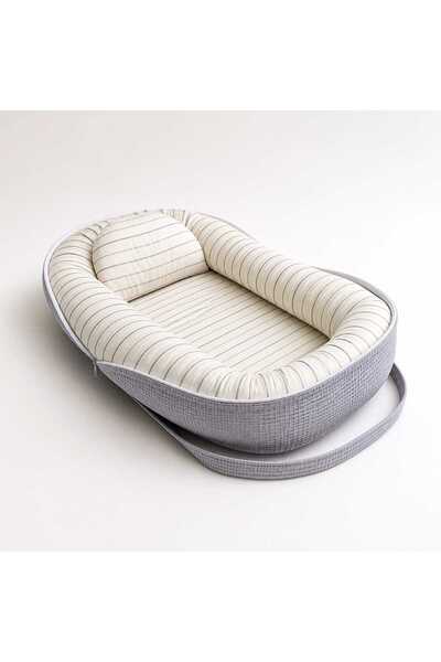 JULYA KİDS Babynest with Multi-Purpose Bag – Cotton and Pique Fabric Mother's...