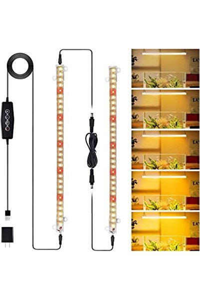 Morvena Picks Bandă LED pentru cultivarea plantelor 5V, lumini duble, adaptor...