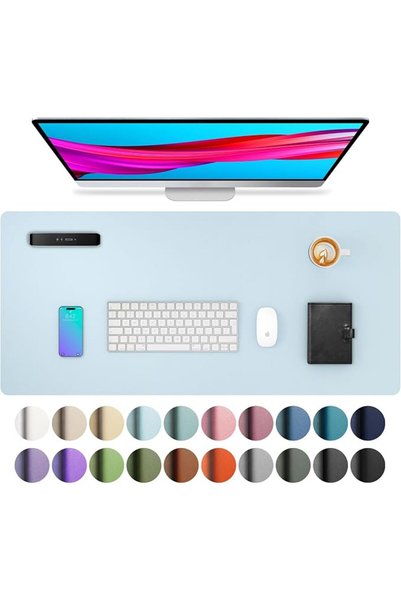 AOTHIA Leather Desk Pad Protector,Mouse Pad,Office Desk Mat,Non-Slip PU Leath...
