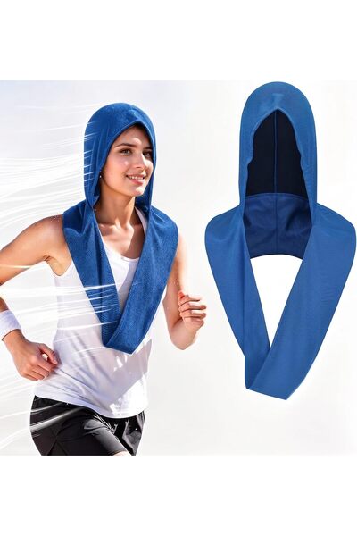 Generic Cooling Hoodie Towel Quick Drying Microfiber Ice Towel with Sun Prote...