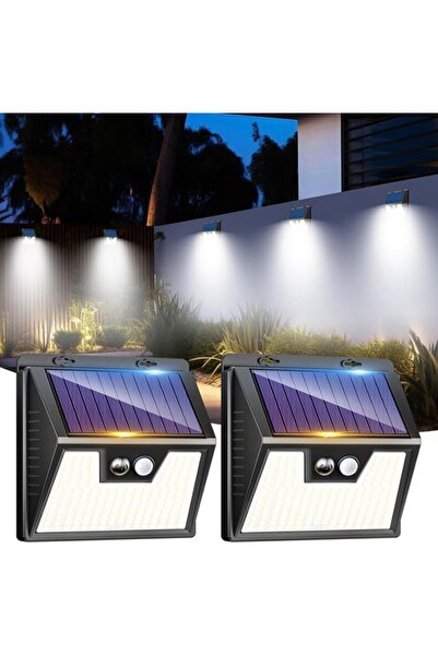 Morvena Picks Set de 2 lămpi solare de exterior cu 176 LED-uri, impermeabile ...