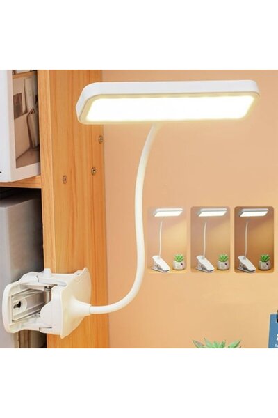 Morvena Picks Lampă de citit LED reîncărcabilă USB cu clemă, cu 3 niveluri de...