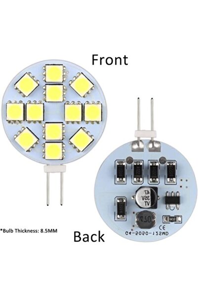 Morvena Picks Șase becuri LED G4 de 2W, lumină alb cald 3000K, 12-24V