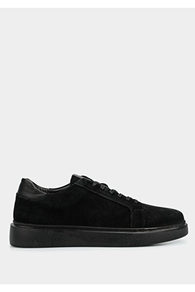Provoq Black Leather Men's Sneakers