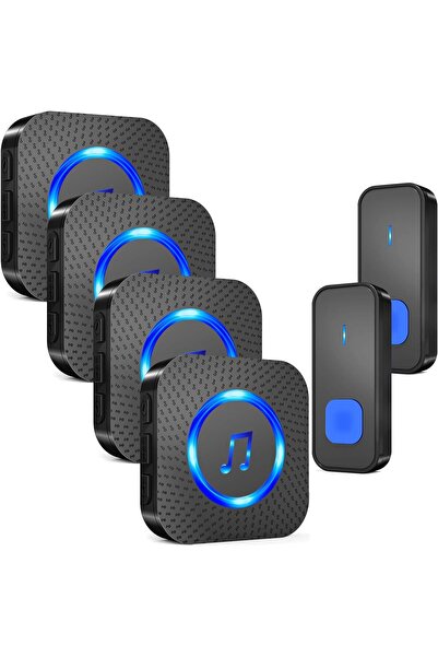 Generic جرس باب لاسلكي مقاوم للماء IP55، جرس باب لاسلكي يعمل عن بعد لمسافة 13...