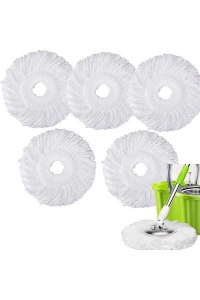 Gerrit Spin Mop Head Replacement for 360 Spin Magic Mopping, 5 Pack Microfibe...