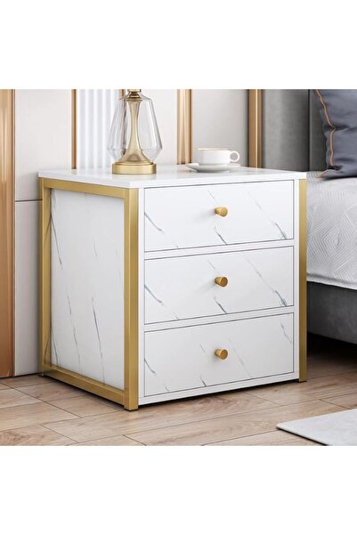CITYRIYA LONG Nightstand, Bedside Table, 40 * 34 * 50cm Dresser for Bedroom, ...