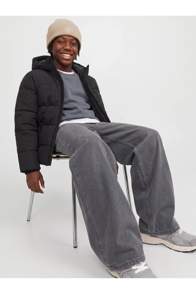 Jack & Jones Jack&Jones Kapüşonlu Siyah Erkek Çocuk Mont Siyah Otto