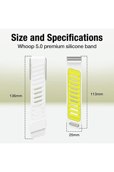 DAT Adjustable Silicone Sport Band Compatible with WHOOP Fitness Tracker