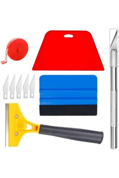 GENERAL 10pcs Wallpaper Smoothing Tool Set with 8 Inch Scraper, Ideal for Con...