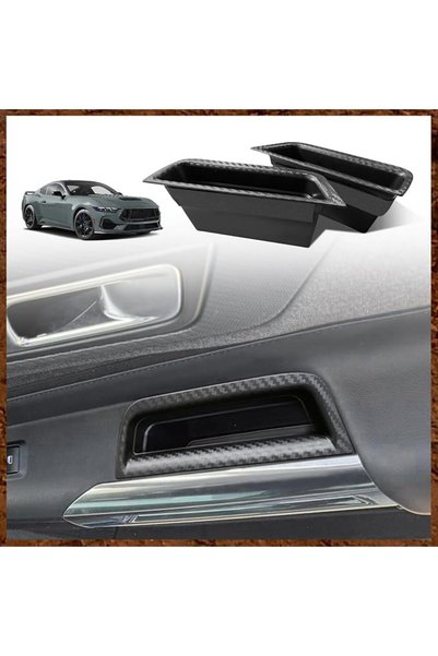 GENERAL Muslogy for 2024 Mustang Door Handle Storage Box 2PCS Door Pocket Ins...