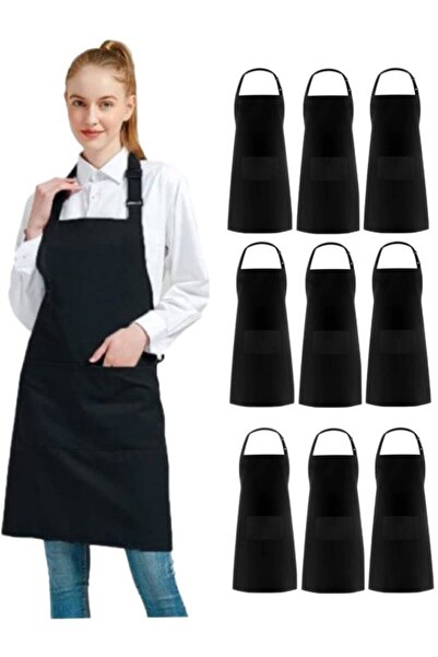 Morvena Picks Șorț pentru grătar cu buzunare mari - Șorț reglabil unisex - Po...