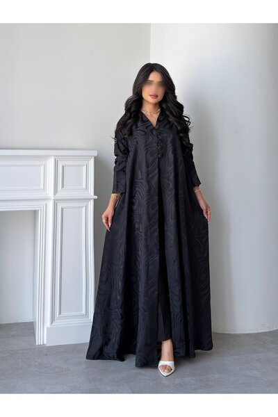 OLGA-ABAYA عباية آنيقة وعصرية من OLGA القماش حرير مشجر قصة العباية نص كلوش شا...