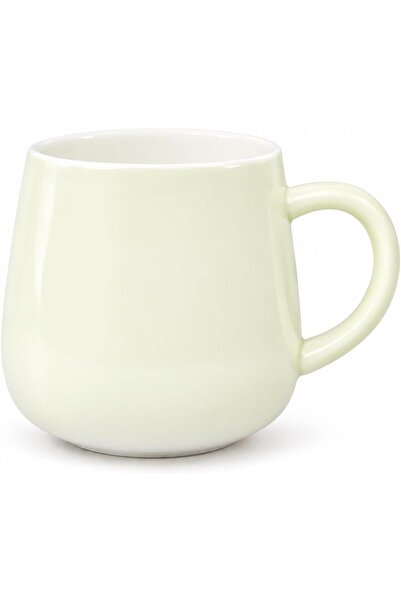 Generic MARIA HOMES Modern Ceramic Coffee Mug Pale Yellow Tea Cup Elegant Mat...