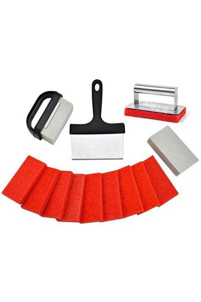 Morvena Picks Set de 15 piese pentru curățarea grătarului, cu răzuitoare și b...