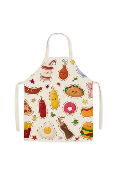 Morvena Picks Șorț de bucătărie din in pentru copii - Hot Dog