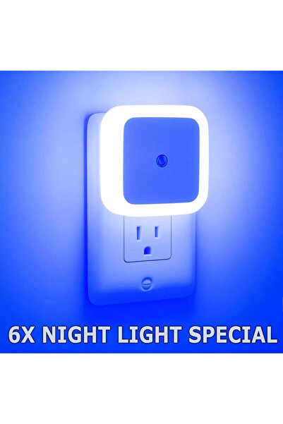 Morvena Picks Set de 6 lămpi de noapte LED cu senzor crepuscular, pentru hol,...
